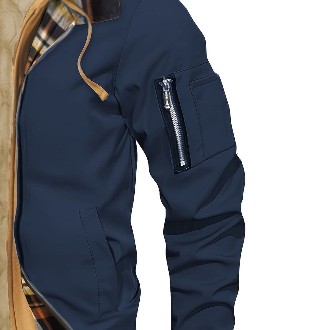 Men’s Warm-Lined Hooded Full-Zip Winter Jacket