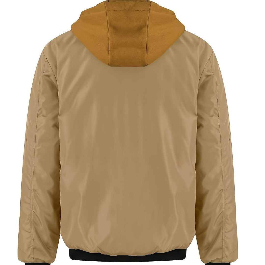 Men’s Warm-Lined Hooded Full-Zip Winter Jacket
