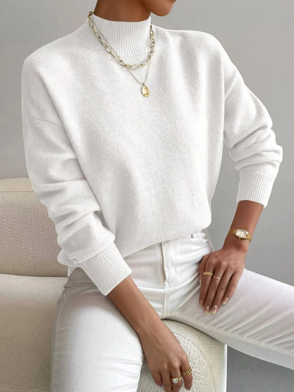 Women’s Classic Crew Neck Ribbed Hem Sweater