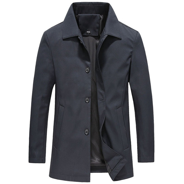 Men’s Longline Wind-Resistant High-Collar Jacket