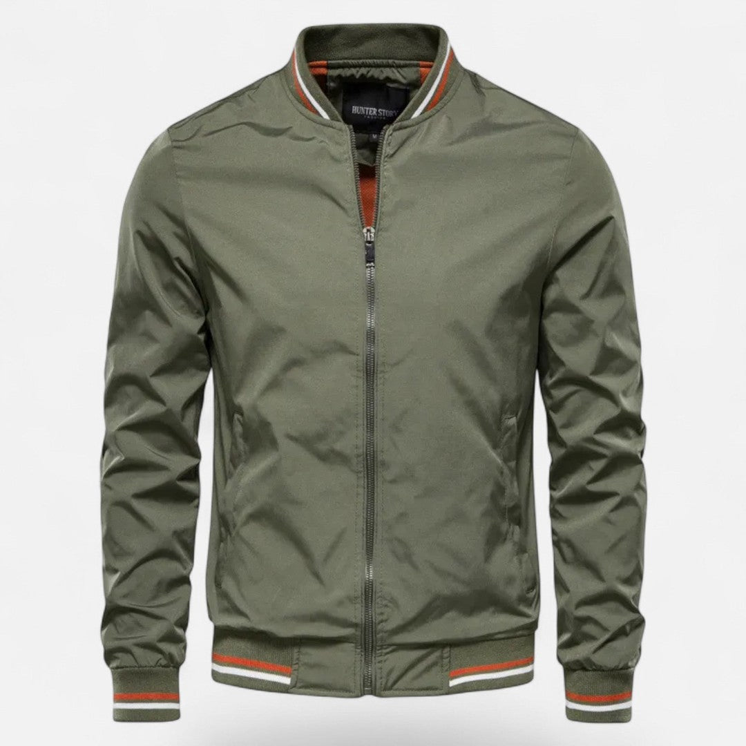Men’s Lightweight Stand-Collar Full-Zip Casual Jacket