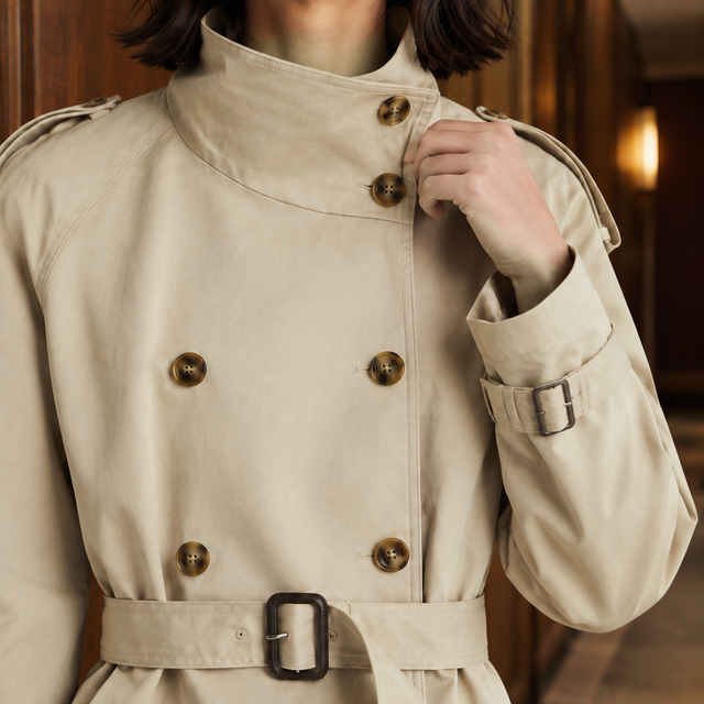Structured Cropped Double-Breasted Belted Jacket