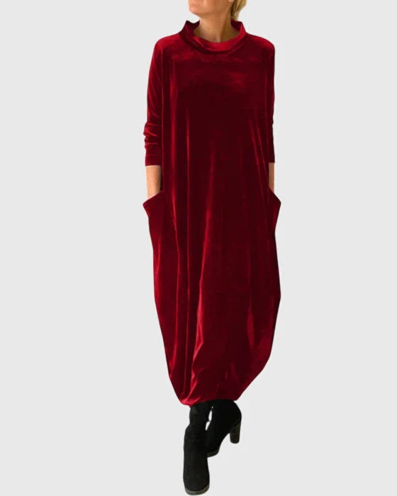 Women's Elegant Velvet Dress for Special Occasions
