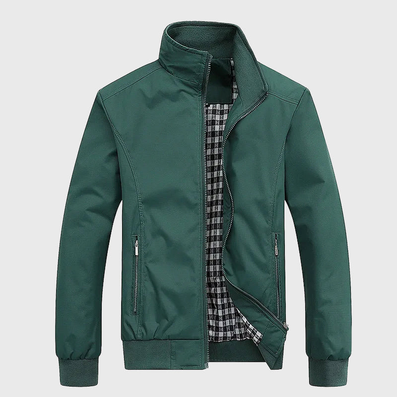 Men’s Streamlined Slim-Fit Stand Collar Bomber Jacket