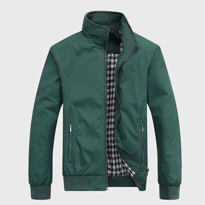 Men’s Streamlined Slim-Fit Stand Collar Bomber Jacket