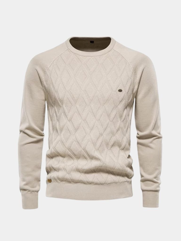 Men’s Minimalist Breathable Knit Crew Neck Pullover