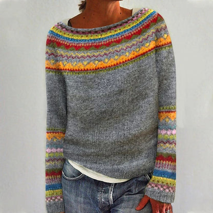 Women’s Soft Knit Crew Neck Sweater for Cool Weather