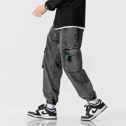 Men’s Organic Cotton Stretch Cargo Joggers with Cuffed Ankles