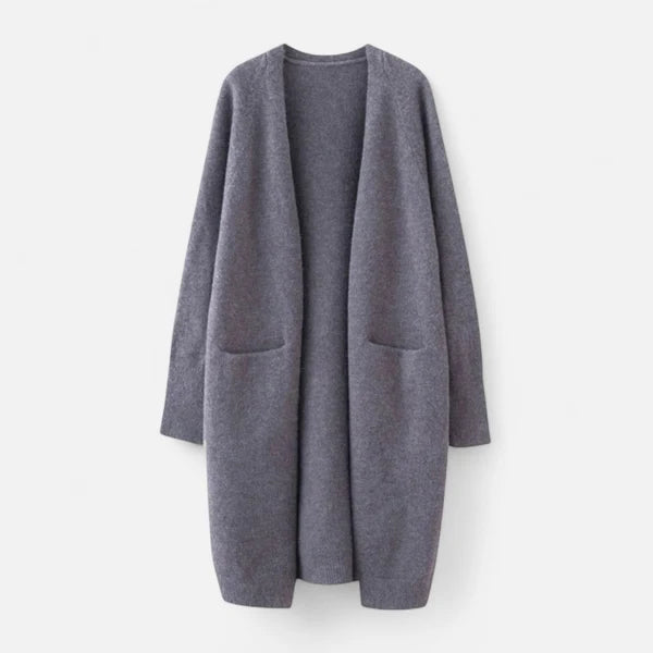 Women’s Long Open-Front Knit Cardigan for Effortless Layering