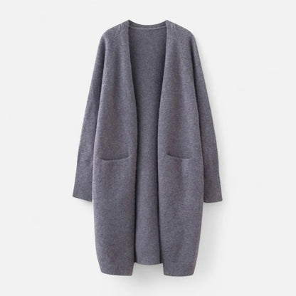 Women’s Long Open-Front Knit Cardigan for Effortless Layering