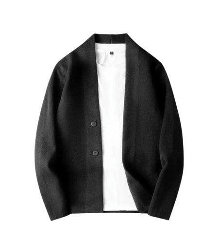 Men’s Relaxed Linen Blend Two-Button Blazer