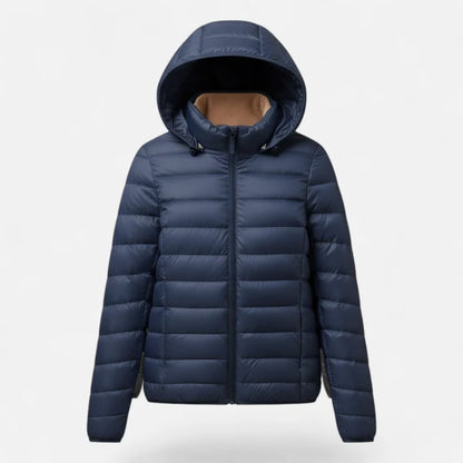 Women’s Lightweight Hooded Down Jacket with Streamlined Fit