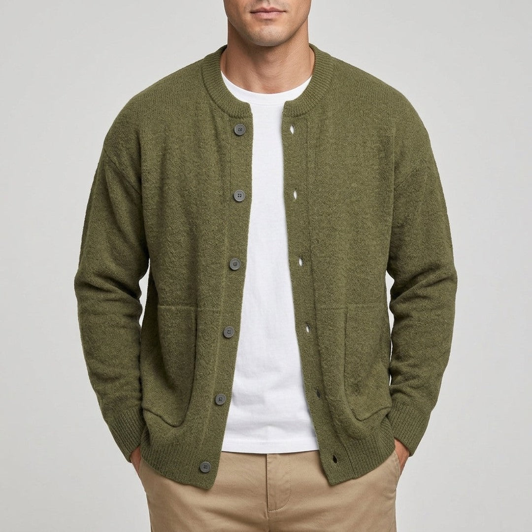 Men’s Essential Knit Button-Up Everyday Cardigan