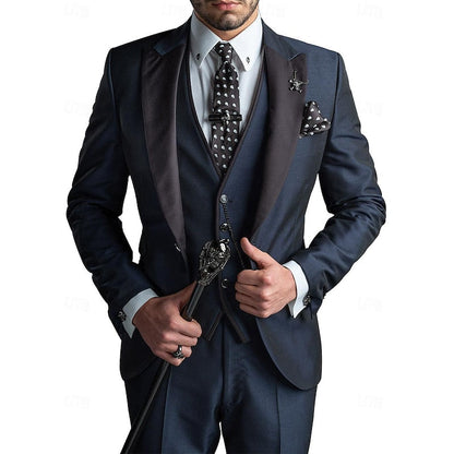 Modern Fitted Three-Piece Waistcoat Suit