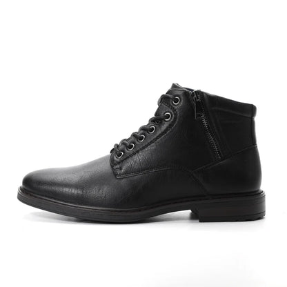 Men’s Business Winter Boots with Round Toe and Medium Heel