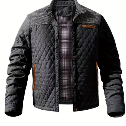 Men’s Quilted Stand-Collar Lightweight Winter Jacket