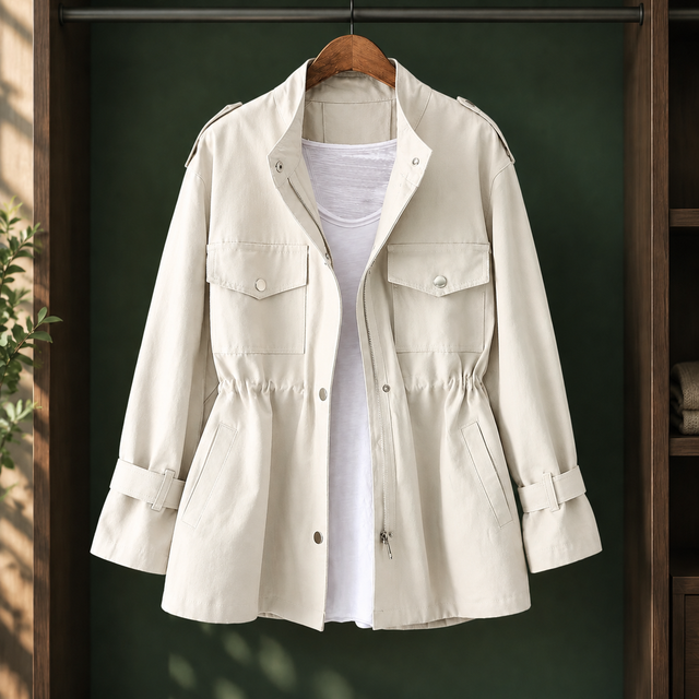 Women’s Relaxed Drawstring Waist Utility Jacket