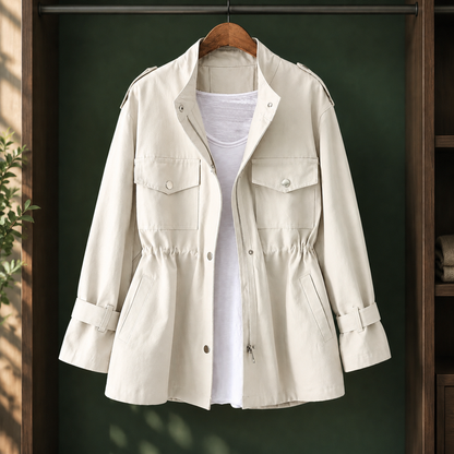 Women’s Relaxed Drawstring Waist Utility Jacket