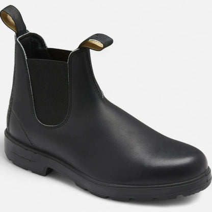 Men’s Classic Leather Chelsea Boots with Elastic Side Panels
