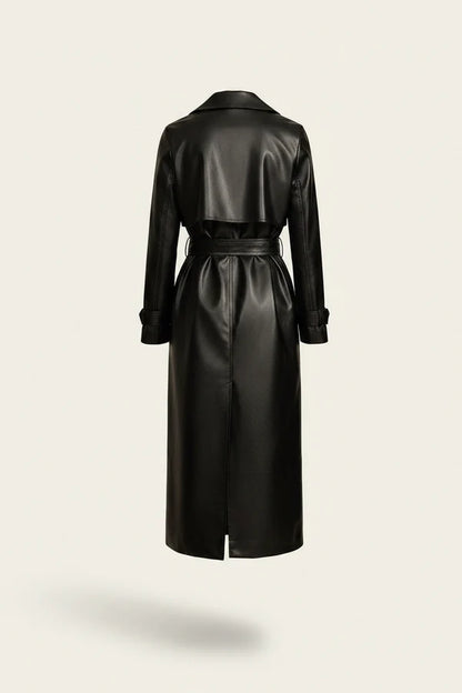 Women’s Lightweight Belted Faux Leather-Style Jacket