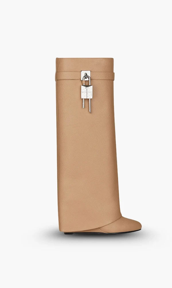Women’s Tall Vegan Leather Boots with Hidden Wedge Heel