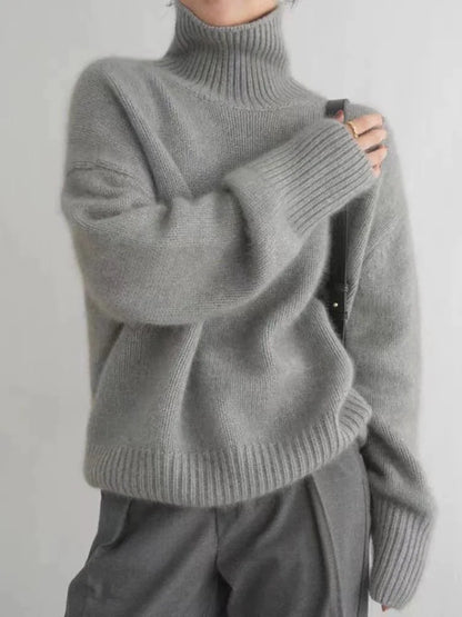 Women’s Pure Cashmere High-Neck Turtleneck Knit Sweater
