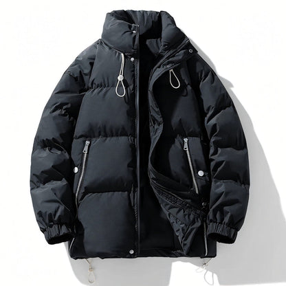 Men’s Windproof High-Collar Insulated Puffer Jacket