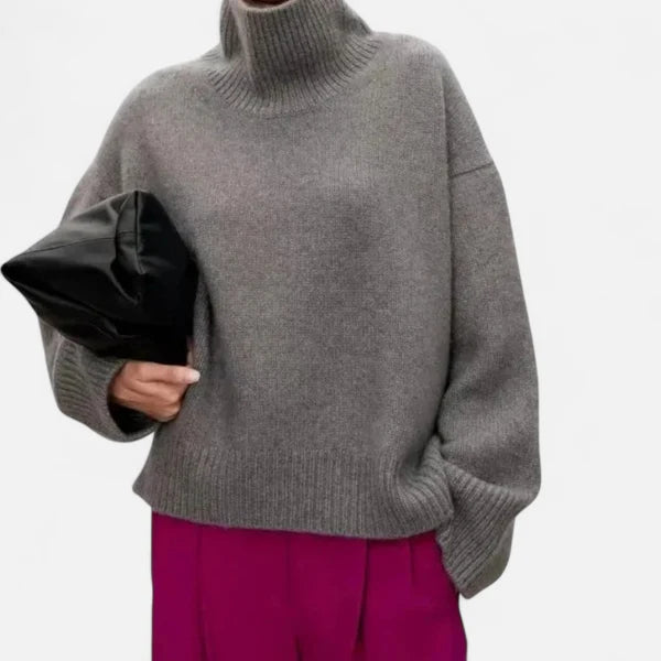 Women’s Pure Wool Classic Turtleneck Knit Sweater