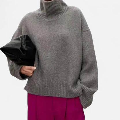 Women’s Pure Wool Classic Turtleneck Knit Sweater