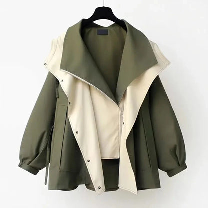 Women's Elegant Windproof Jacket with Weather-Resistant Protection
