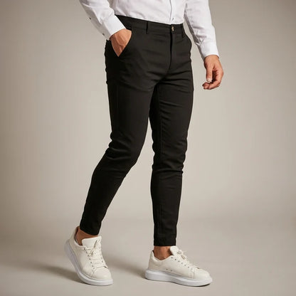 Men’s Slim-Fit Wool Blend Business Trousers