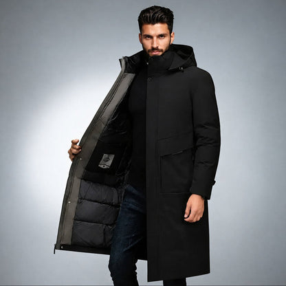 Men’s Longline Hooded Winter Parka