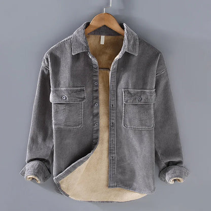 Men’s Corduroy Button-Front Utility Overshirt