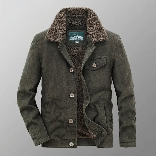 Men’s Relaxed Corduroy-Look Sherpa Jacket