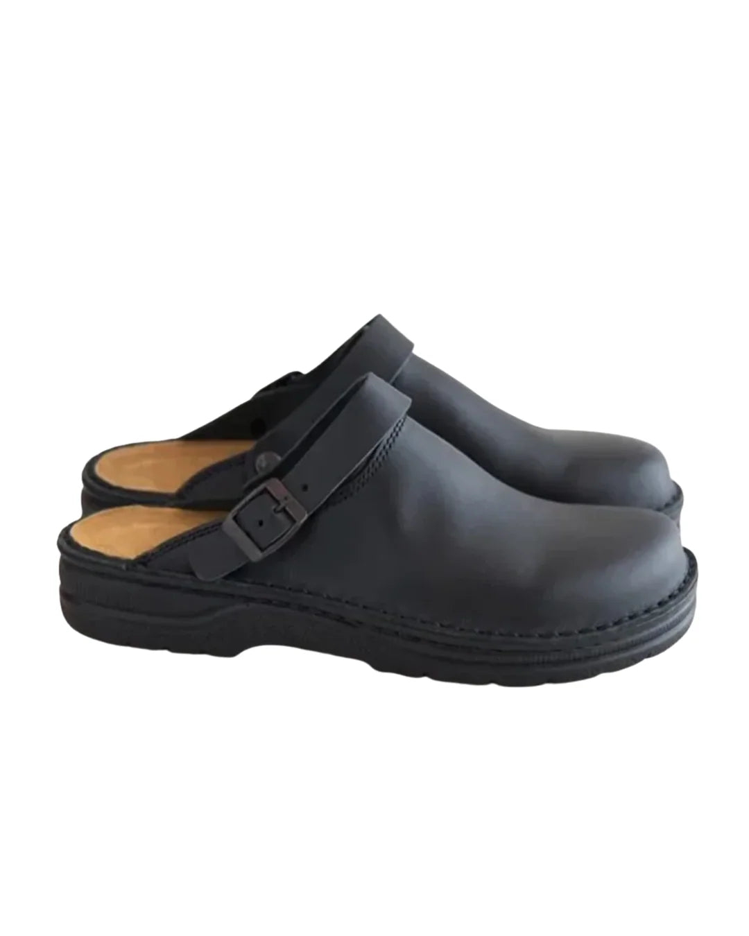 Men’s Classic Leather Slip-On Loafers with Memory Foam Footbed