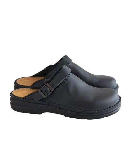 Men’s Classic Leather Slip-On Loafers with Memory Foam Footbed