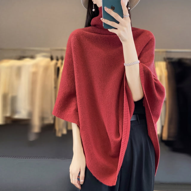 Women’s 100% Merino Wool Shawl Collar Pullover