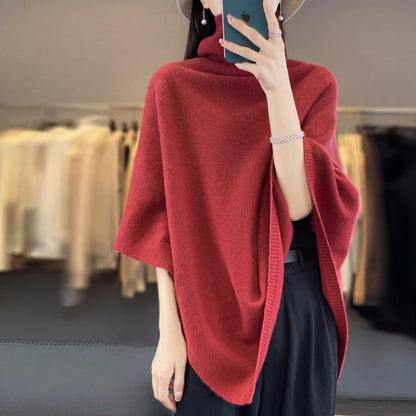 Women’s 100% Merino Wool Shawl Collar Pullover