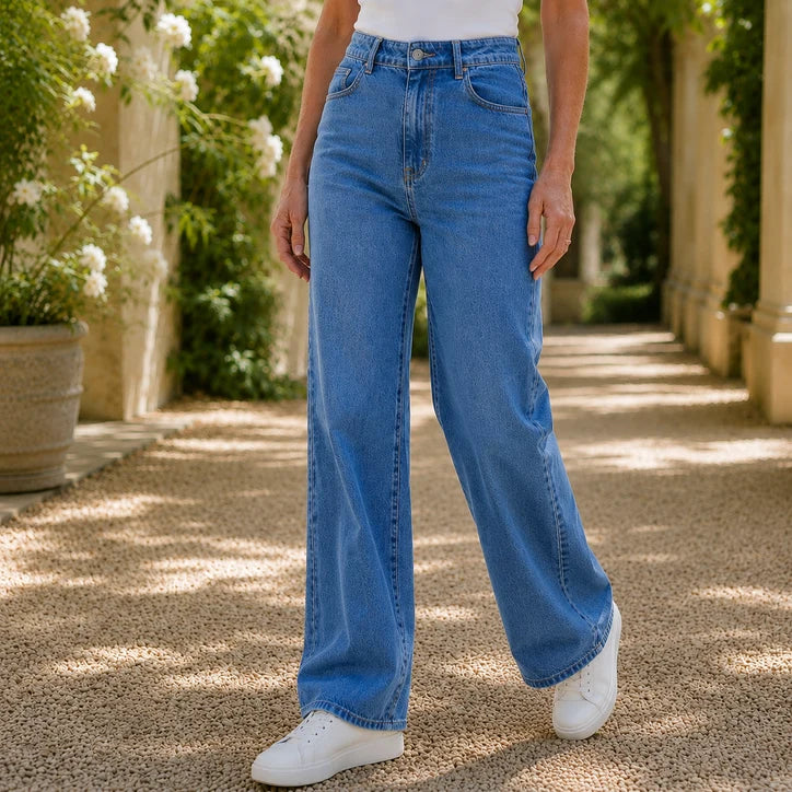 Women’s High-Rise Relaxed Wide-Leg Five-Pocket Jeans