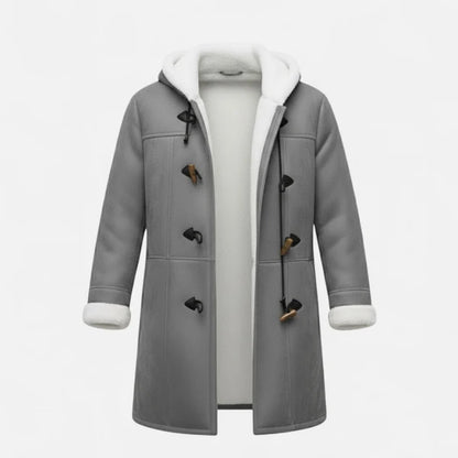 Women’s Hooded Winter Coat with Tailored Button Front and Pockets