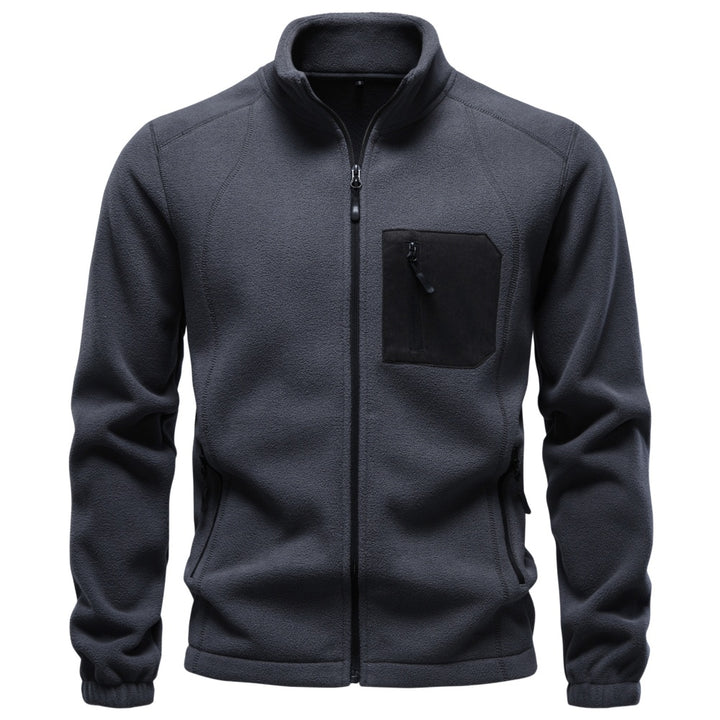Men's Stand-Collar Full-Zip Fleece Jacket