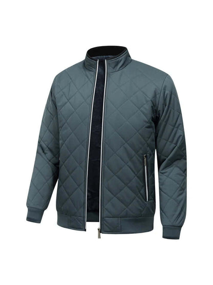 Men’s Diamond Quilted Faux Fur-Lined Winter Jacket
