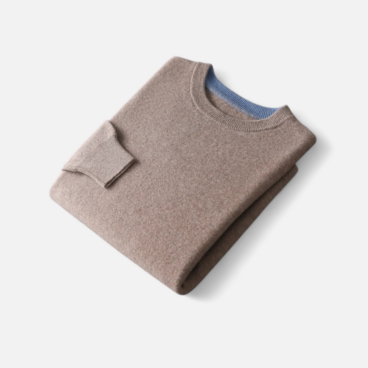 Men’s Soft Cashmere-Wool Relaxed Crew Neck Sweater