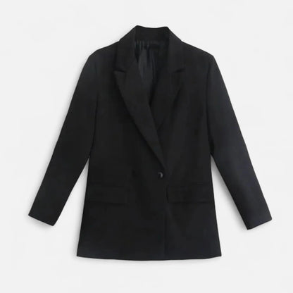 Women’s Relaxed Double-Breasted Blazer with Timeless Tailored Style