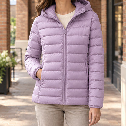 Women’s Lightweight Quilted Cashmere Hooded Jacket