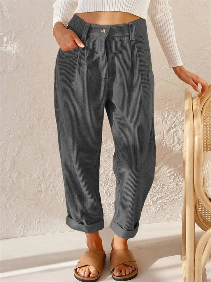 Women’s Soft Cotton Corduroy Casual Pants