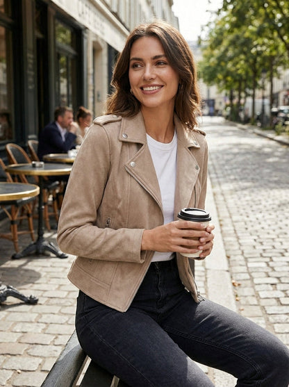 Women’s Asymmetric Zip Moto Jacket