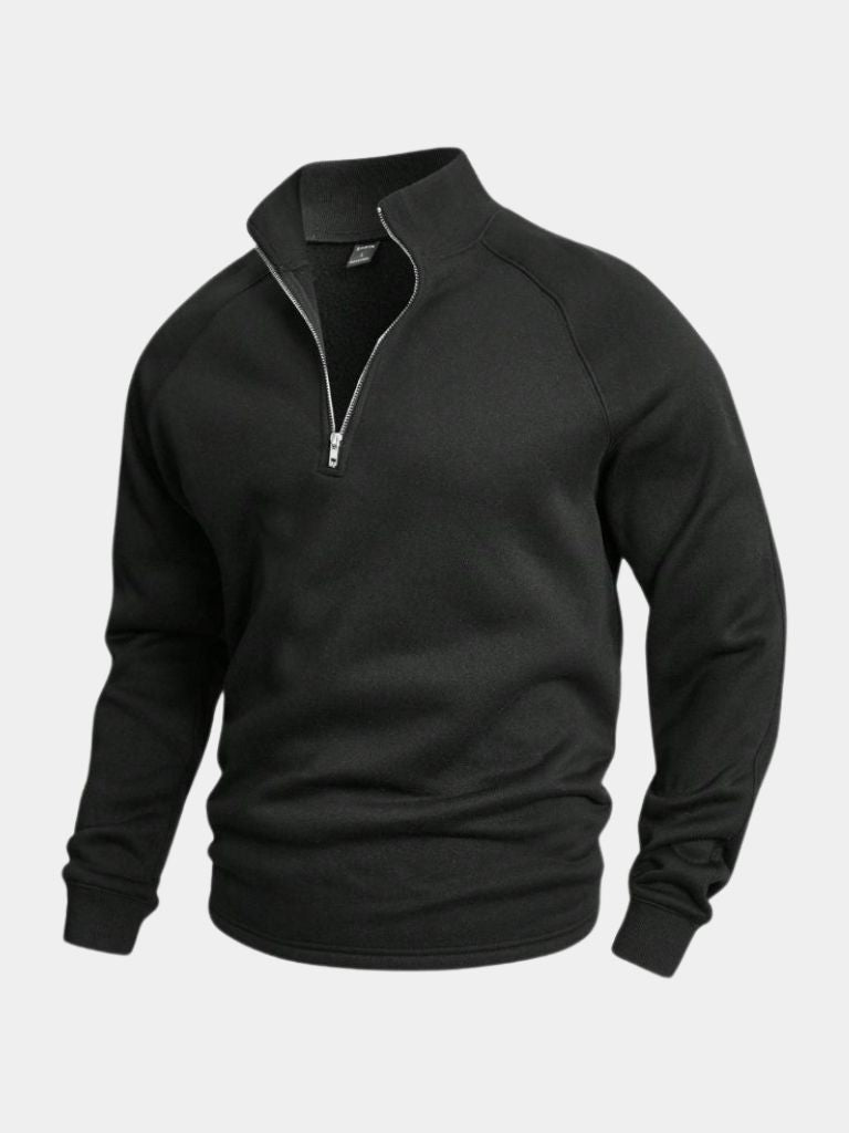 Men’s Dark Knit Pullover with Cross and Crown Motif