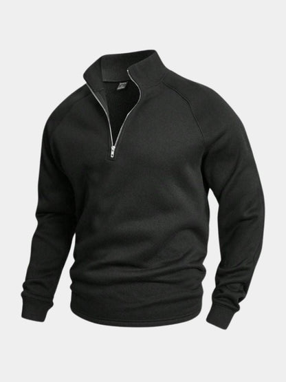 Men’s Dark Knit Pullover with Cross and Crown Motif
