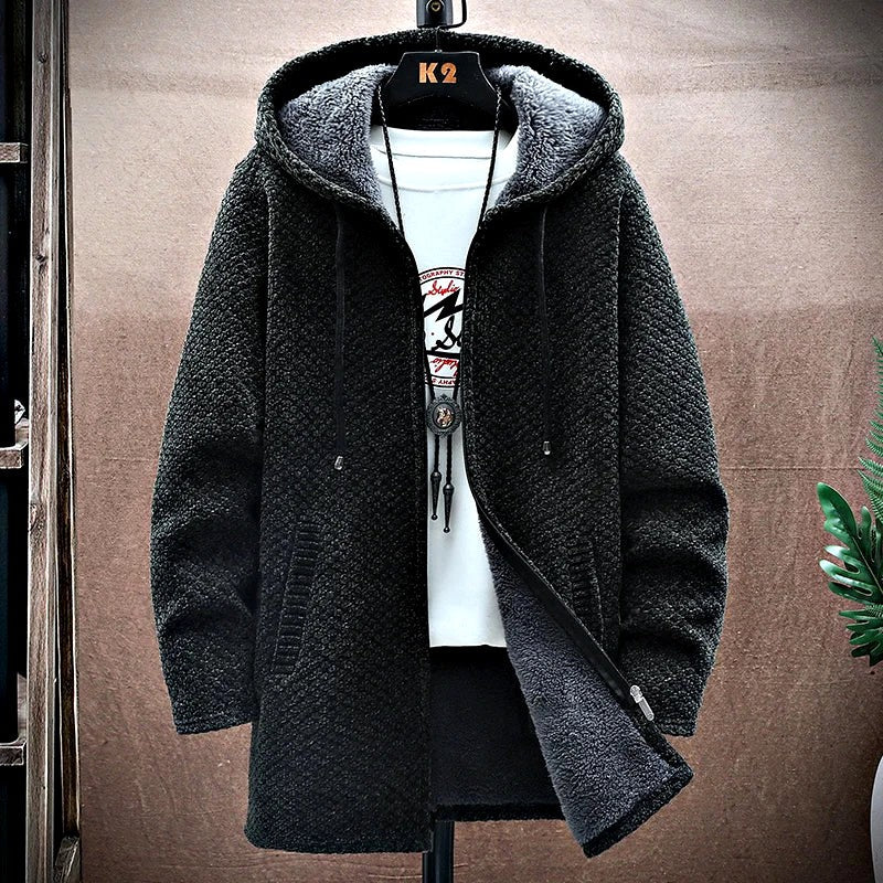 Men’s Relaxed Hooded Knit Zip Jacket